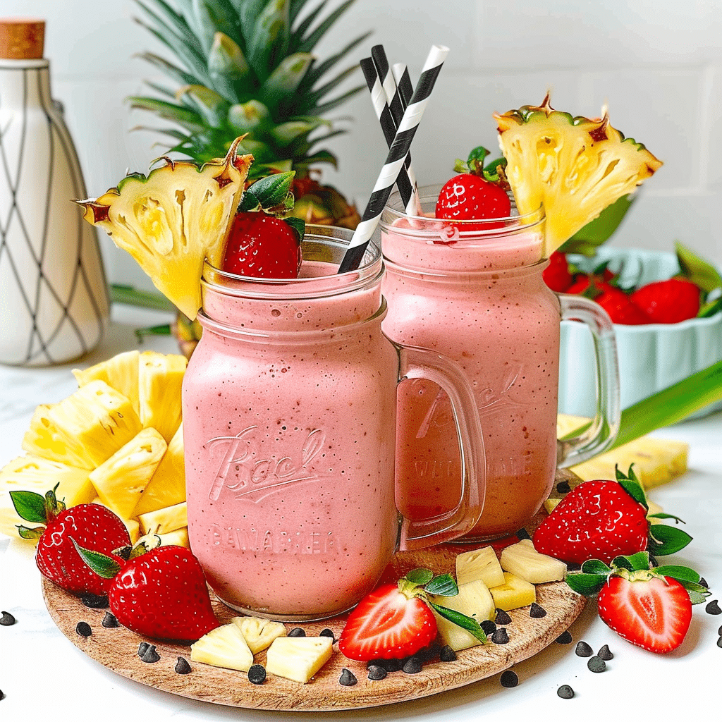 Tropical Smoothie Bahama Mama Recipe: Make This Copycat in 5 Minutes tropical smoothie bahama mama recipe served Bahama Mama tropical smoothie in glasses