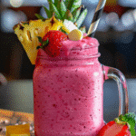 Tropical Smoothie Bahama Mama Recipe: Make This Copycat in 5 Minutes tropical smoothie bahama mama recipe tropical smoothie Bahama Mama recipe in glass