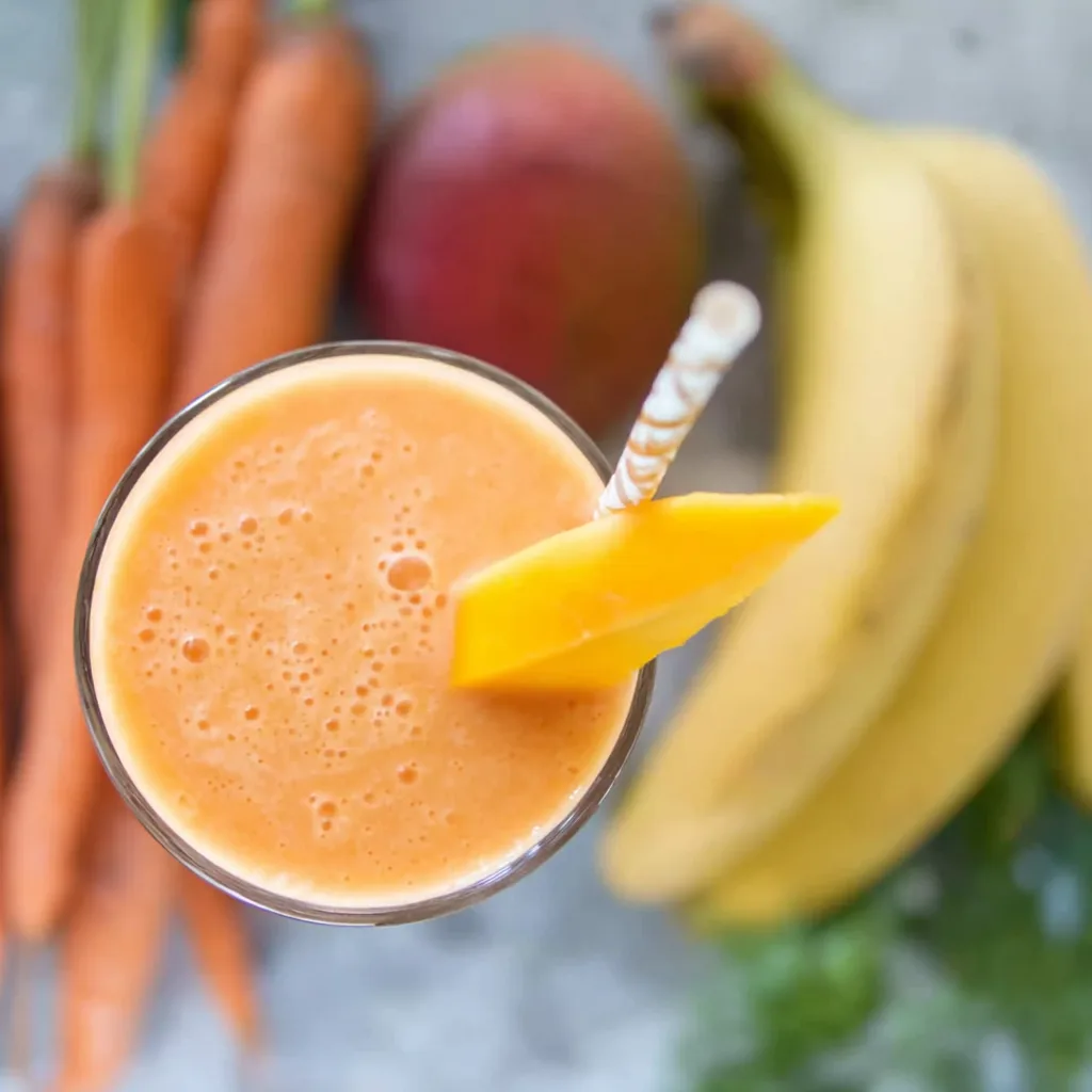 Vegetable Smoothie with Carrots: A Bright, Healthy Way to Start Your Day Vegetable smoothie with carrots erving a glass of vegetable smoothie with carrots outside