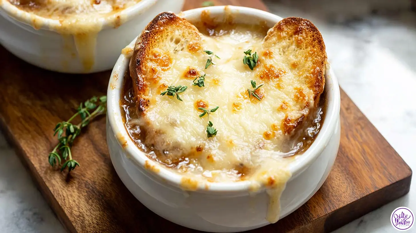 homemade French onion soup
